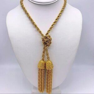 Kate Spade Fringe Benefits Gold Rope Tassel Necklace ~ Spring Statement 228